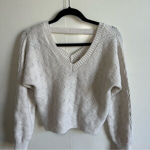 Patterned V Neck Sweater from Pink Rose